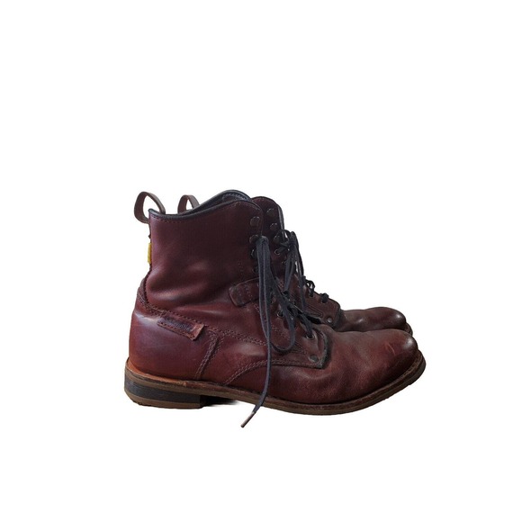 CATERPILLAR Boots Men's 10 ORSON Red Leather Lace Up Heritage Farm Duty Rustic - Picture 7 of 13